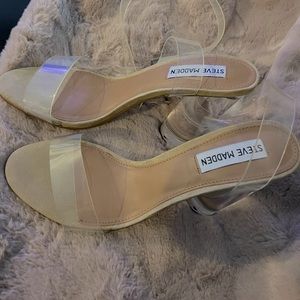 Steve Madden clear sandals NEW